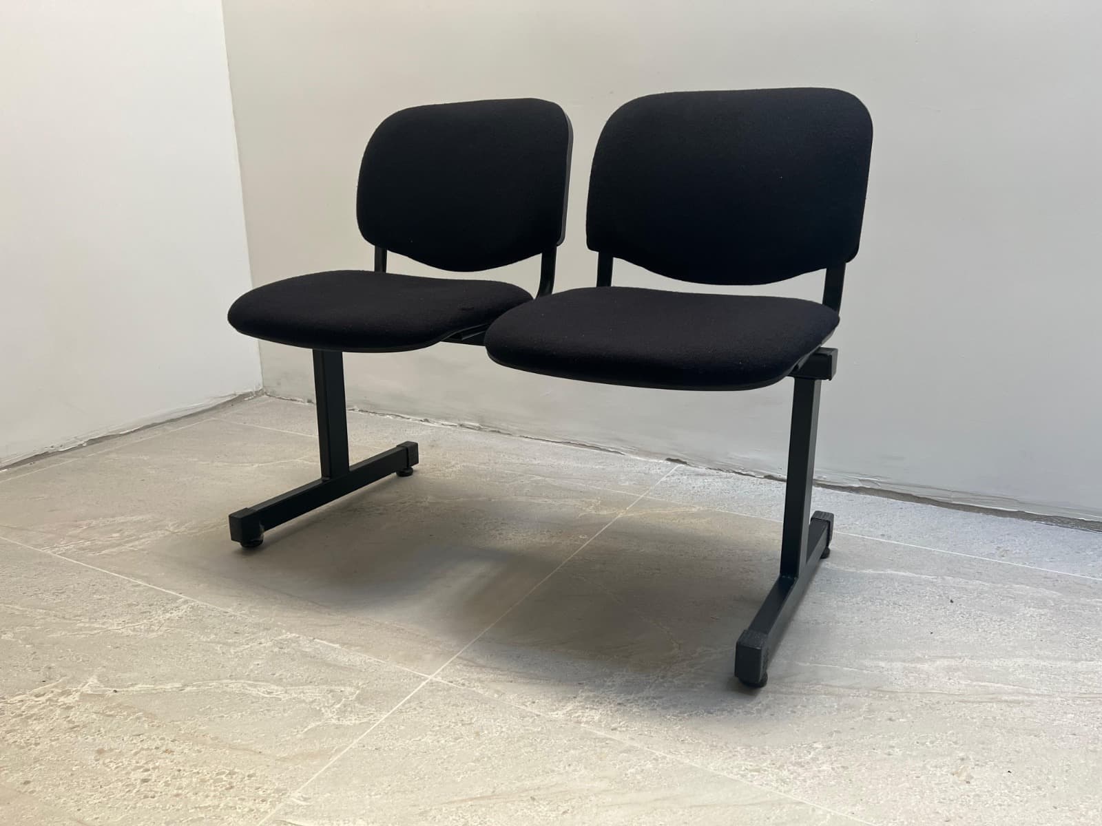 Sillón Tandem Fisso Portantino 2 Plazas – Negro – Excelente Estado