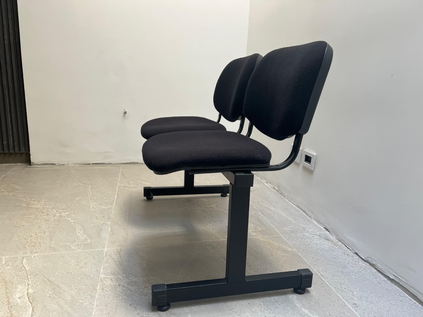 Sillón Tandem Fisso Portantino 2 Plazas – Negro – Excelente Estado