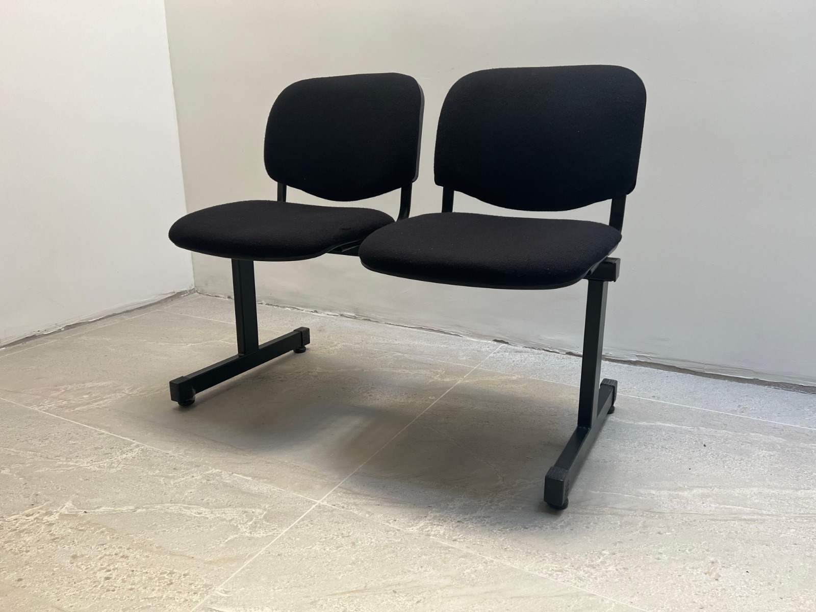 Sillón Tandem Fisso Portantino 2 Plazas – Negro – Excelente Estado